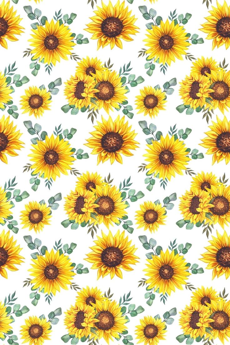 Watercolor Sunflower DIGITAL PAPER Collection JPG Seamless. Sunflowers background, Sunflower wallpaper, Watercolor sunflower