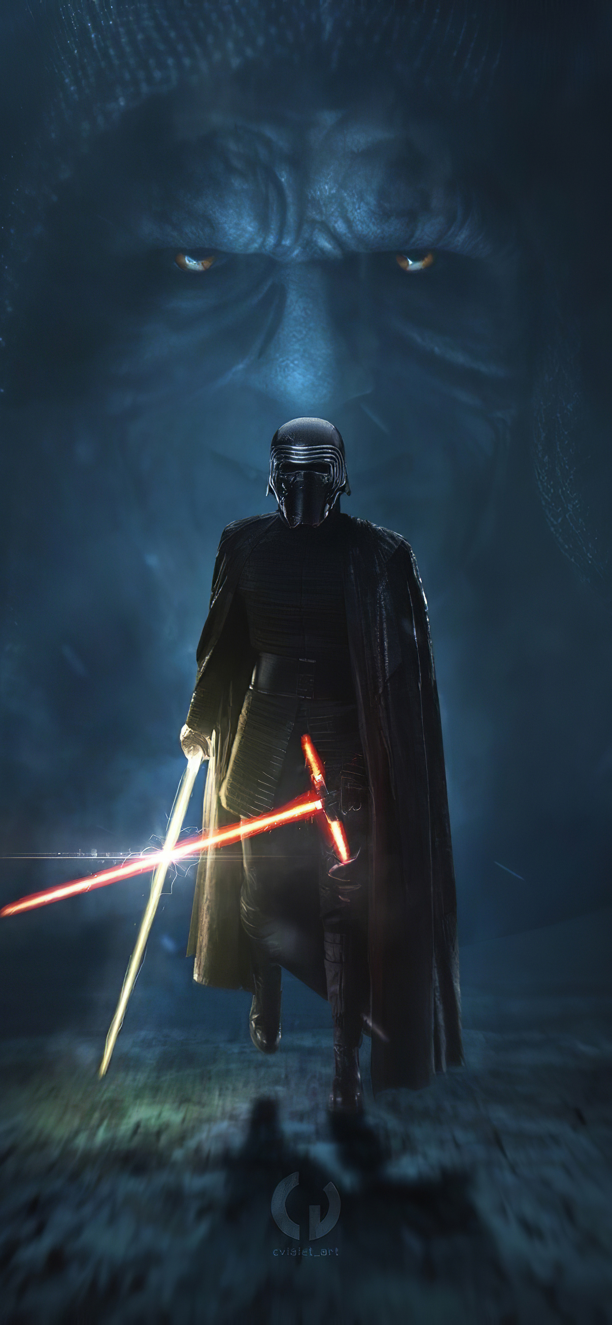 Kylo Ren Golden Lightsaber 4k iPhone XS MAX HD 4k Wallpaper, Image, Background, Photo and Picture