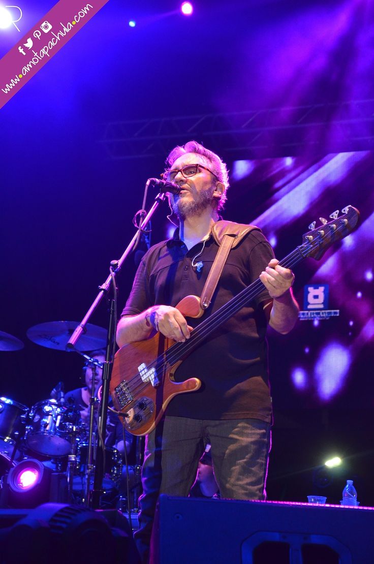 Enanitos Verdes. Bass music, Concert, Guitar player