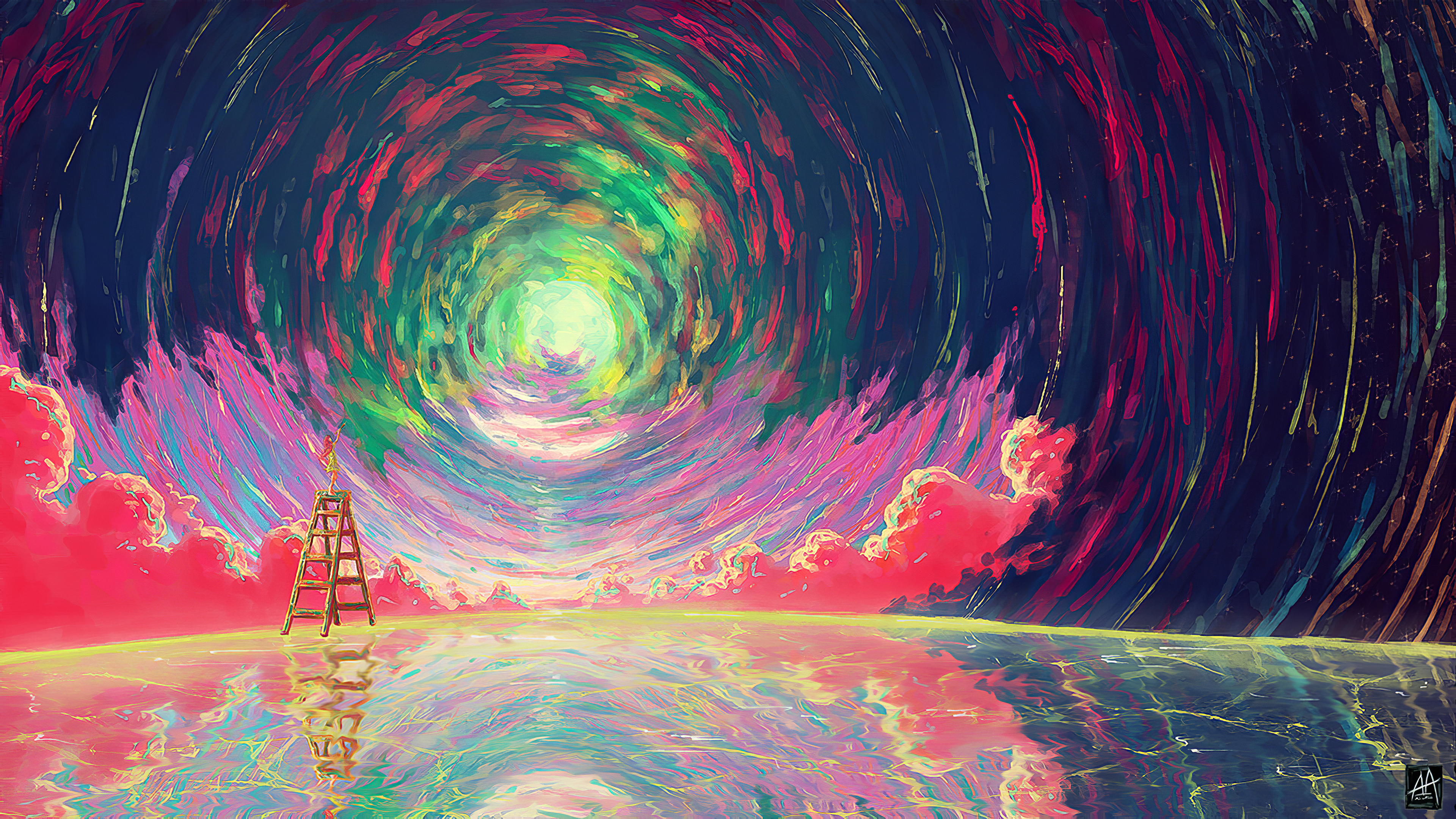 Painting The Sky 4k, HD Artist, 4k Wallpaper, Image, Background, Photo and Picture