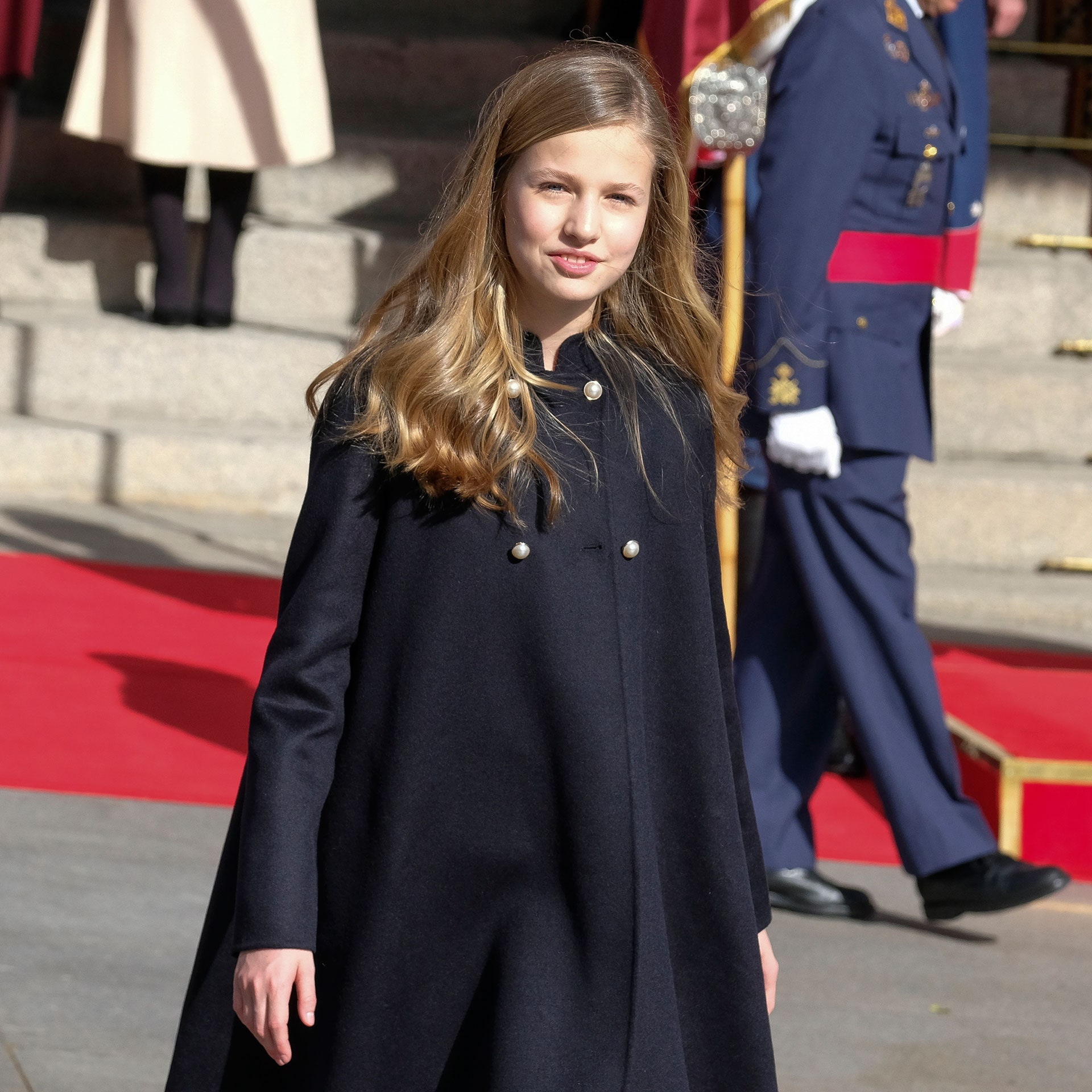Princess Leonor of Spain, 15, carries out her first solo royal engagement in Madrid
