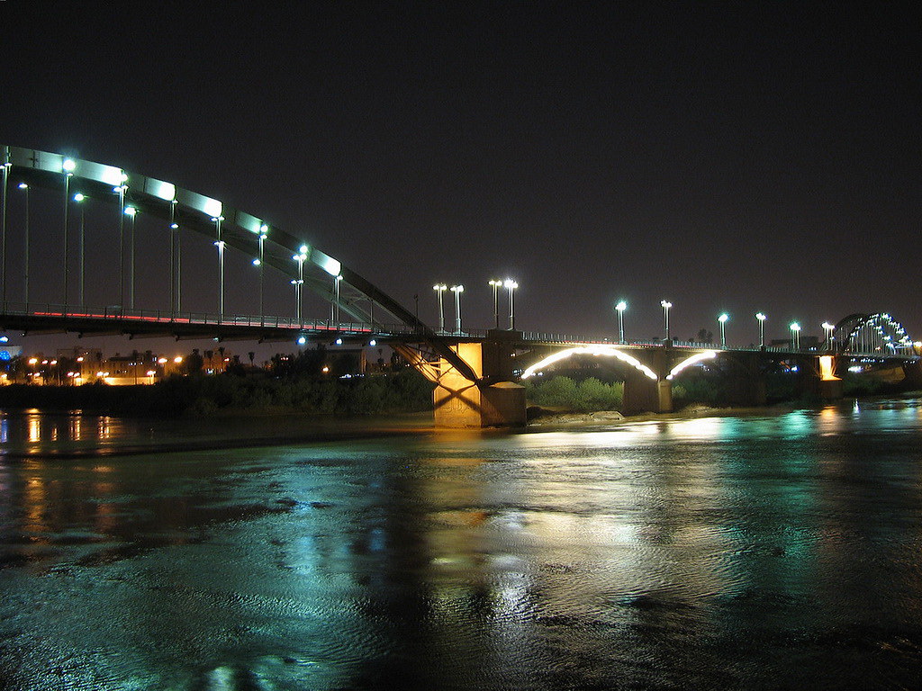 Ahvaz White Bridge. White Bridge over Karun river in Ahvaz