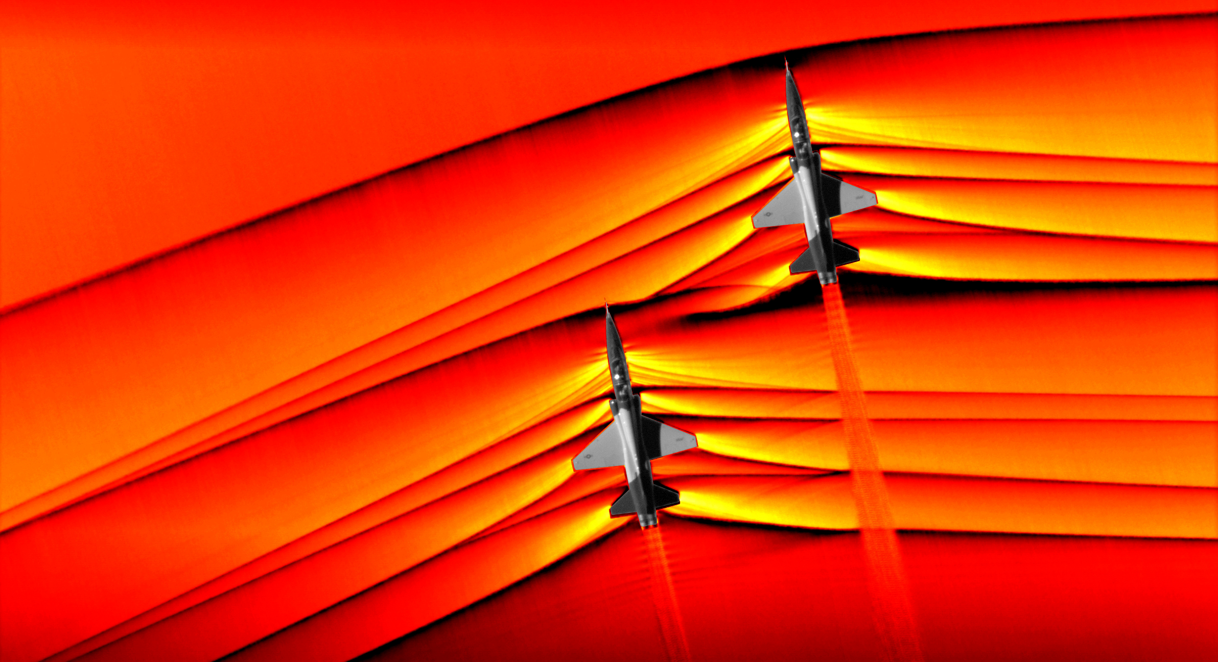 NASA captures image of shockwaves colliding in flight