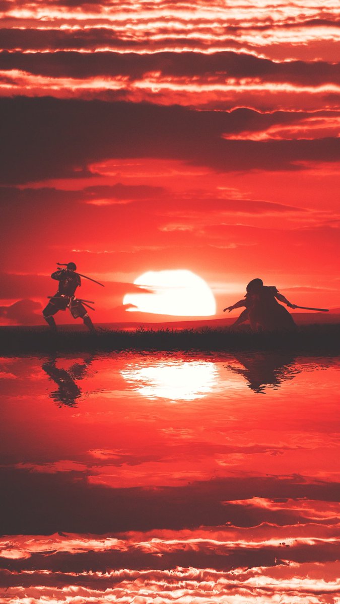 Samurai Sunset Wallpaper iPhone