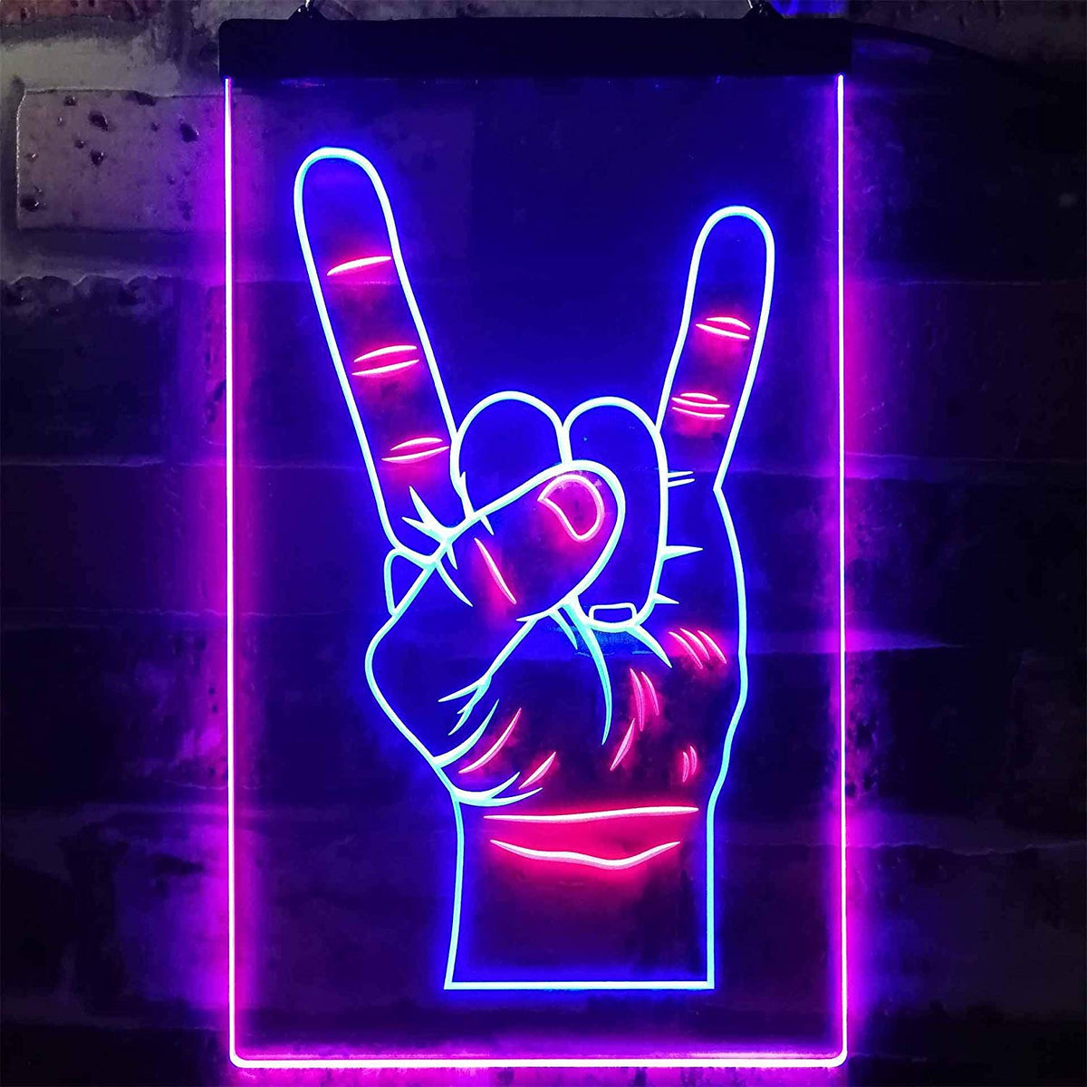 Buy Rock n Roll Hand Sign of the Horns LED Neon Light Sign