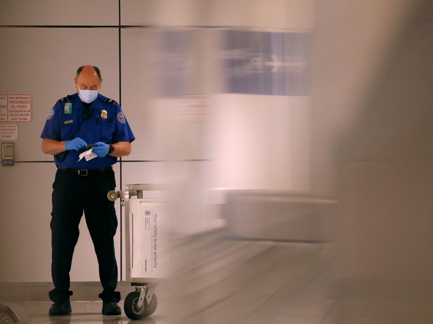 Coronavirus has emptied the airports. TSA agents are still working