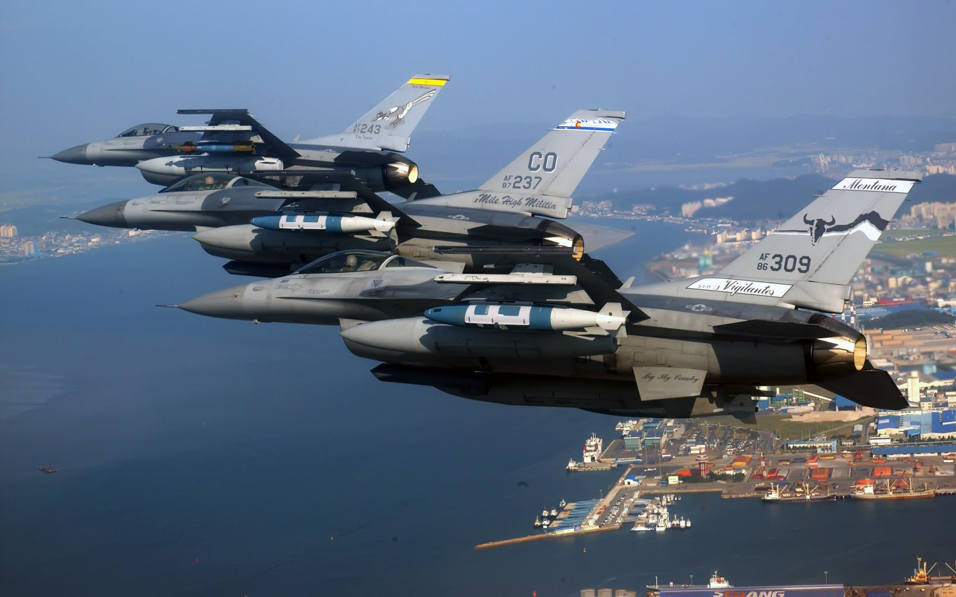 Air National Guard F Fighting Falcons HD wallpaper