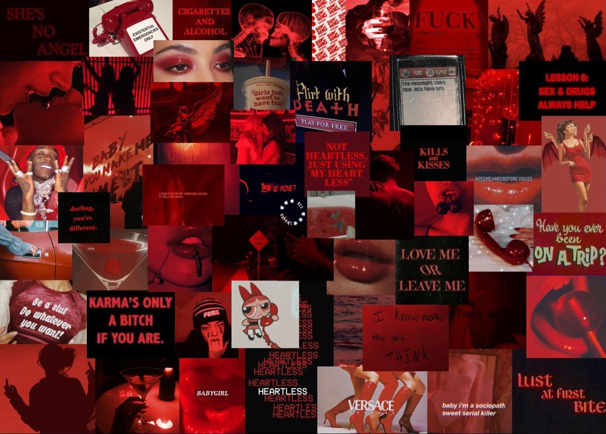 Dark red collage computer wallpapers wallpaper cave