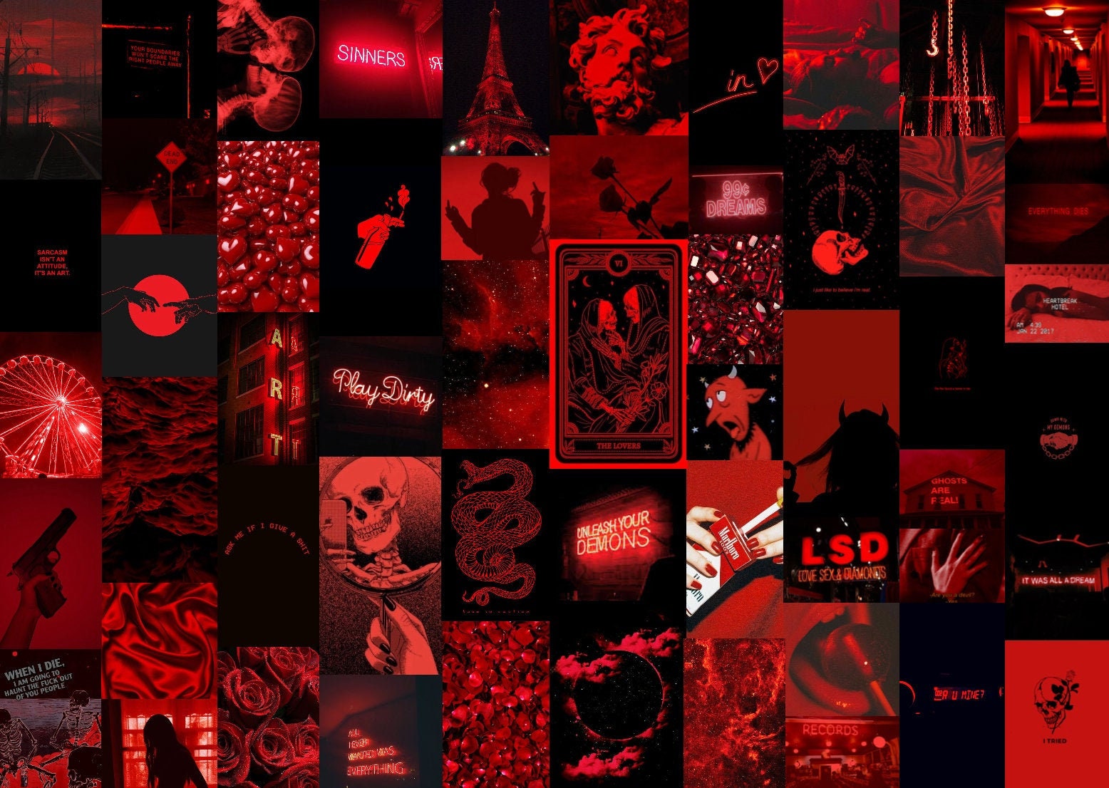 Dark Red Collage Computer Wallpapers - Wallpaper Cave