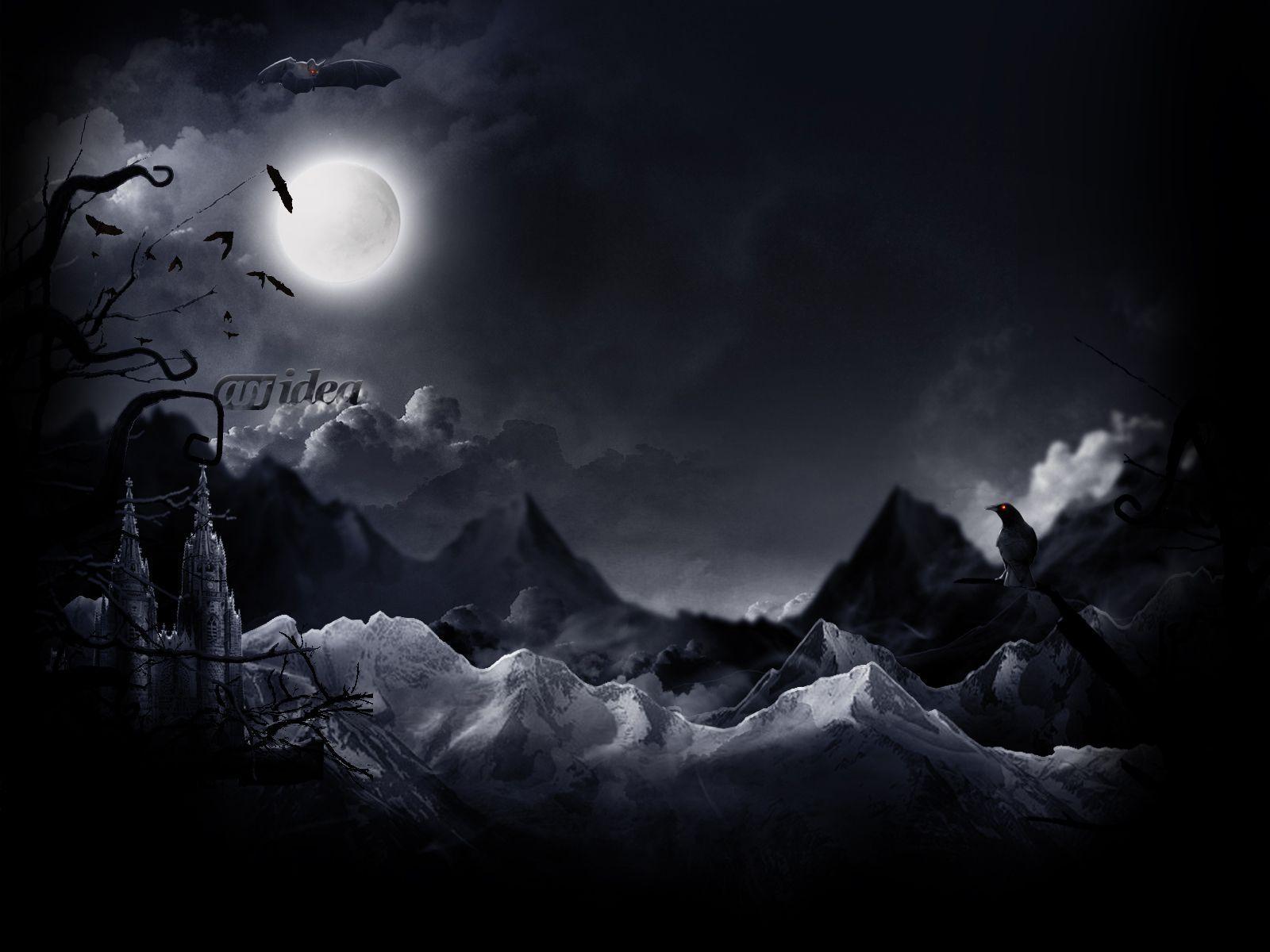 Dark Night Moon Wallpaper Free Dark Night Moon Background