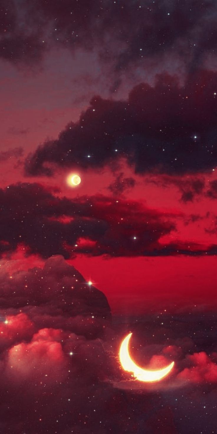 Free download Red sky moon wallpaper in 2022 Anime scenery wallpaper Dark [736x1471] for your Desktop, Mobile & Tablet. Explore Red Moon Night Sky Wallpaper. Wallpaper Night Sky, Night
