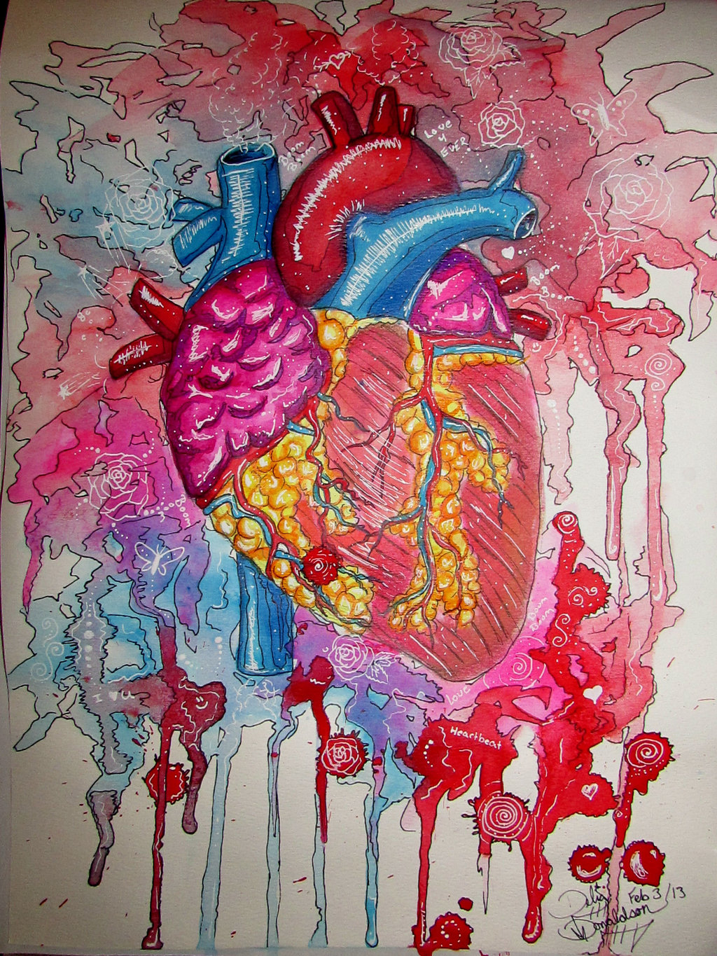 Anatomical Heart paintings
