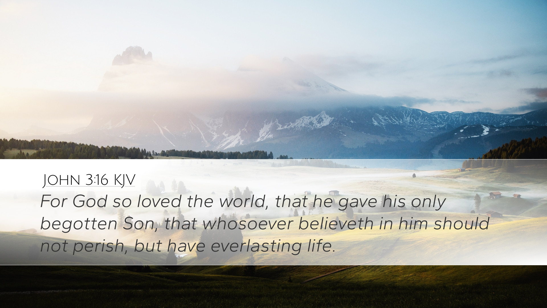 John 3:16 KJV Desktop Wallpaper God so loved the world, that he gave his only