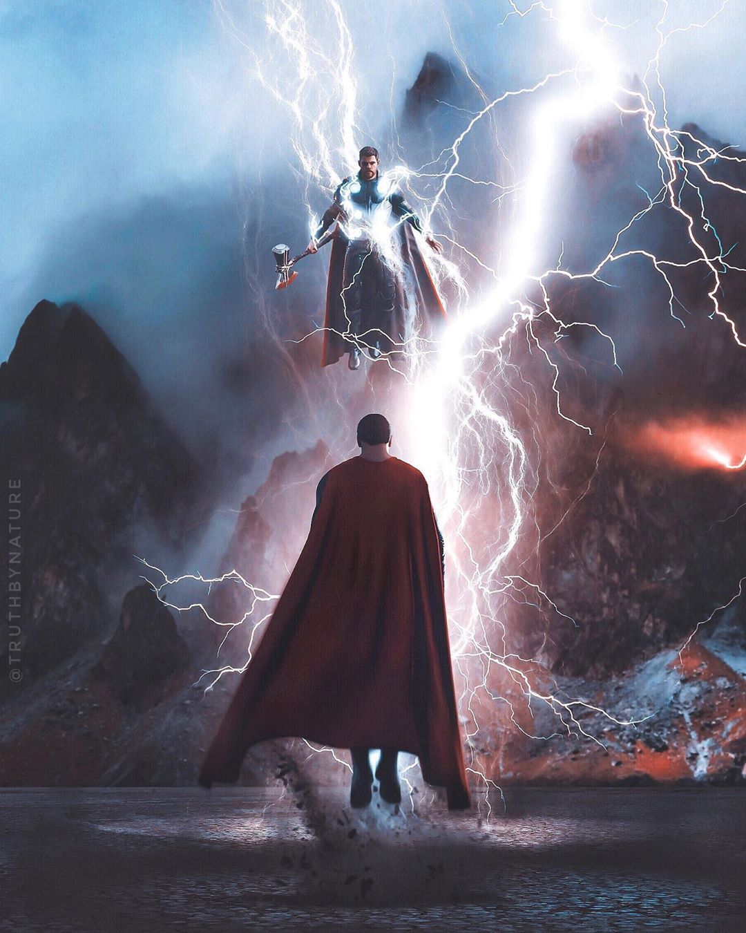 Truthbynature on Instagram: “Thor vs Superman · · How epic would this battle be?!