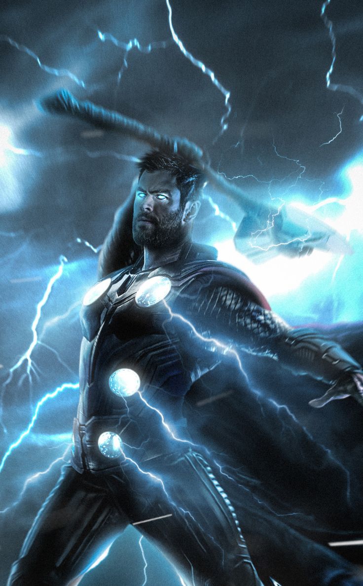 Thor, lightning strike, superhero, 950x1534 wallpaper