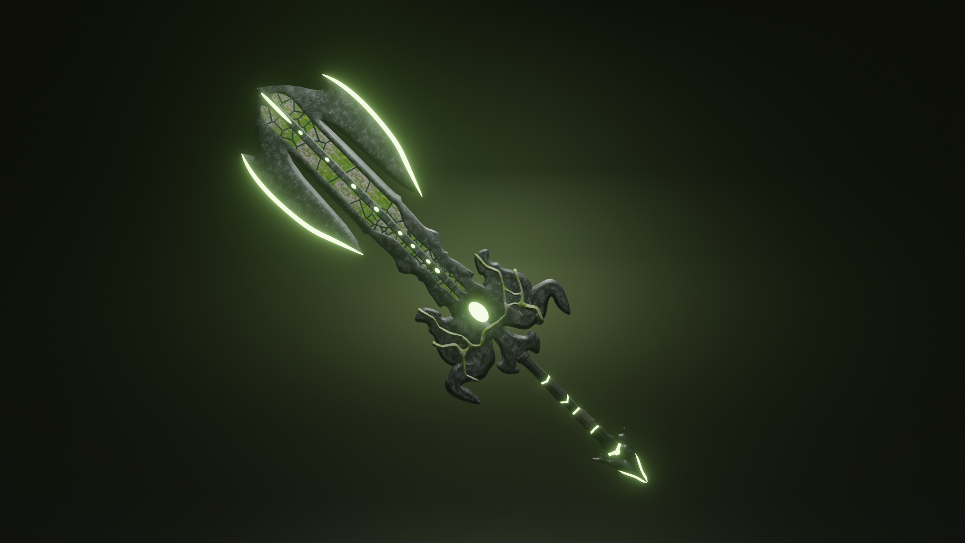 Black And Green Sword Wallpaper