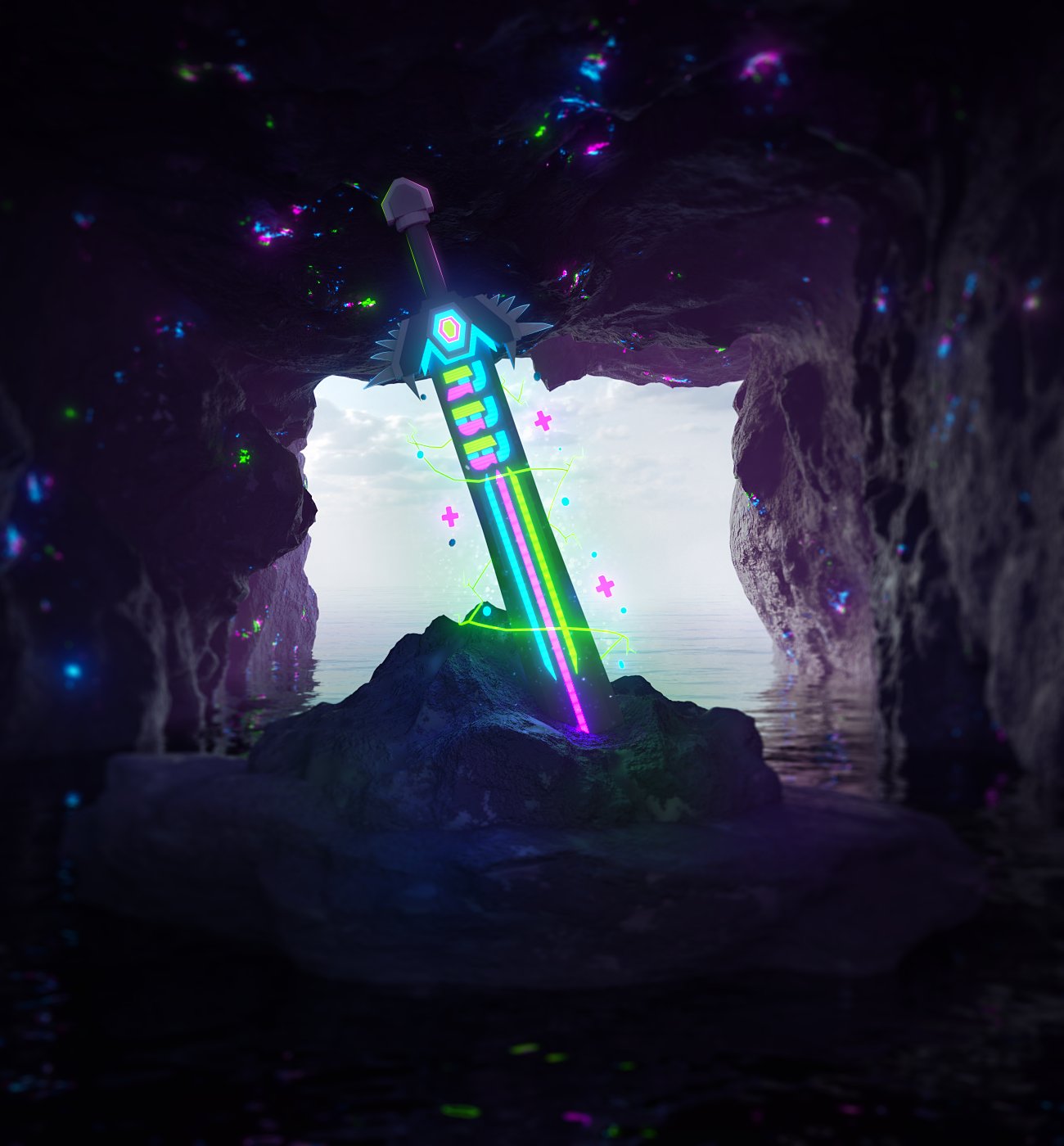 Softy thought the RB Battles swords looked cool combined. So I decided to render them!