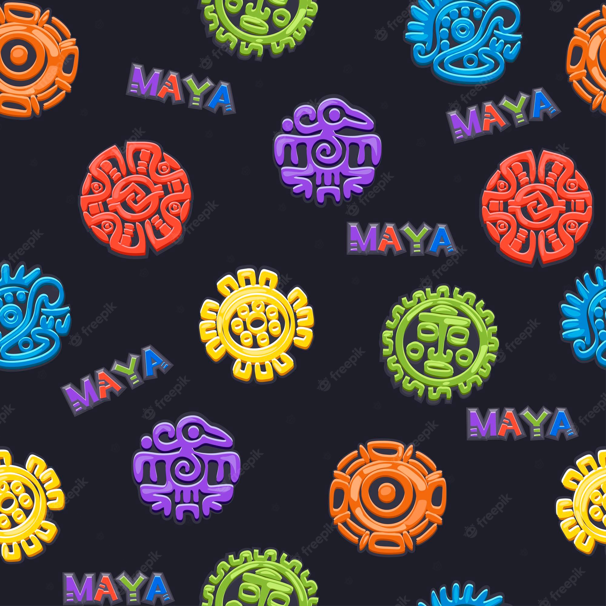 Ancient Mayan Symbols Image. Free Vectors, & PSD