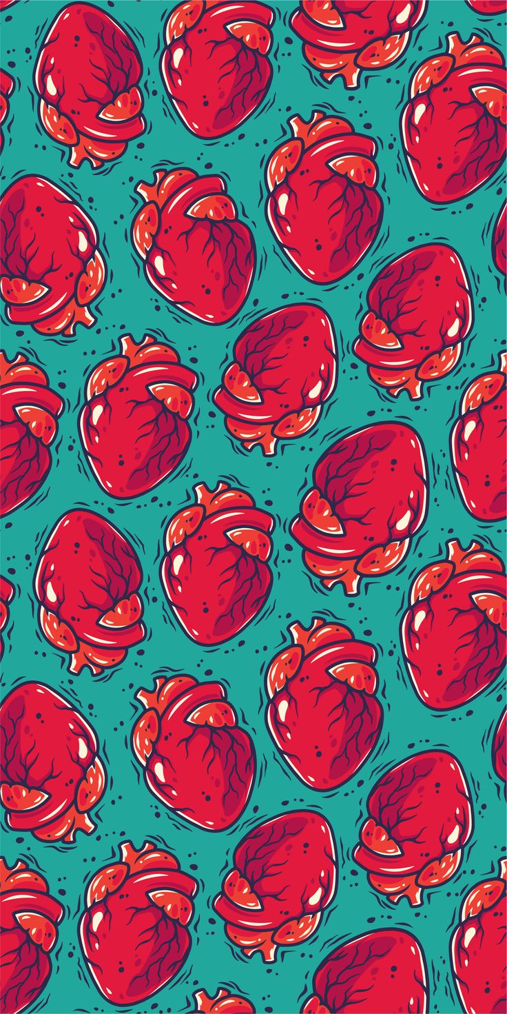 Seamless pattern wich human heart for the medicine. Aesthetic iphone wallpaper, Pretty wallpaper, Cute wallpaper