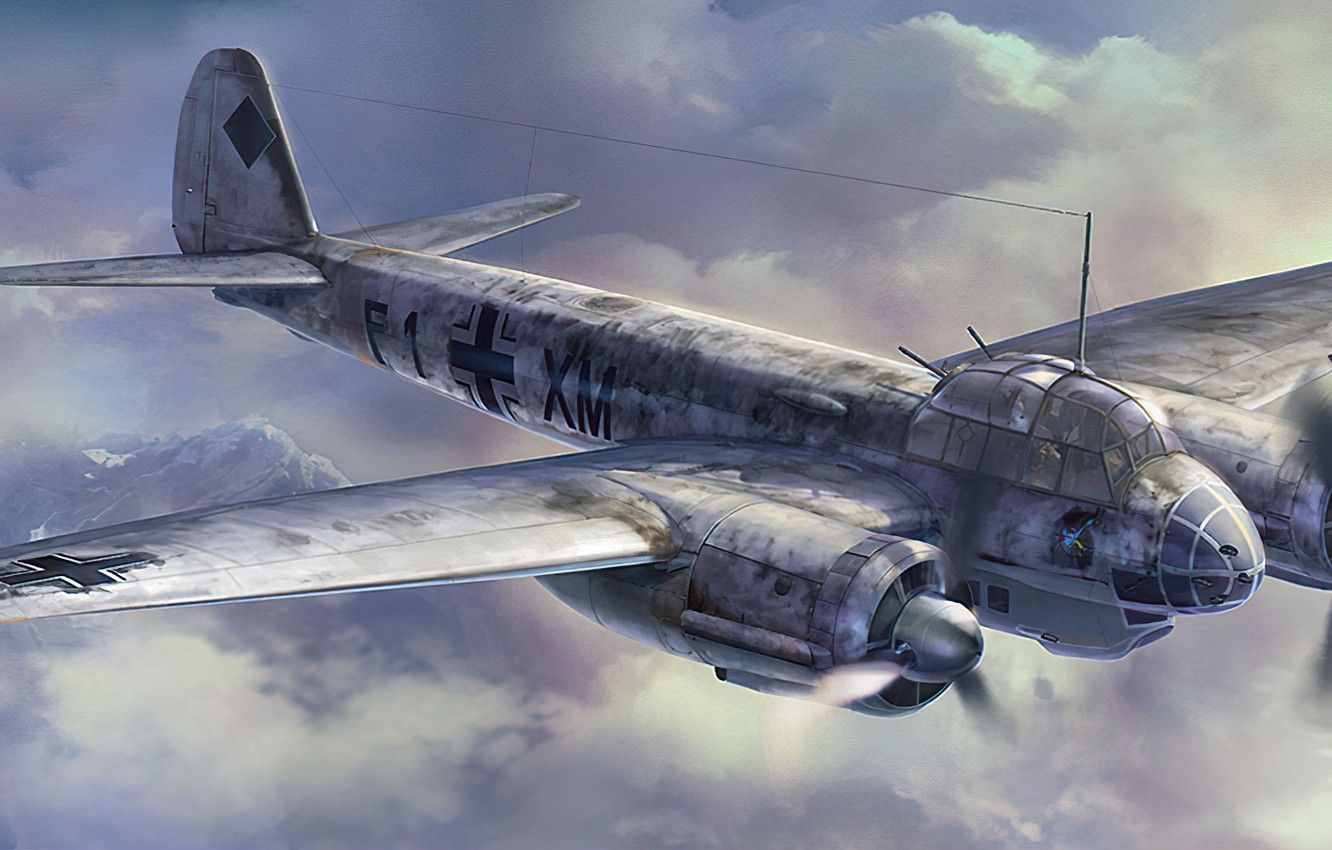 Wallpaper Art, Airplane, Aviation, Ww2, Ju 88 Image For Desktop, Section авиация