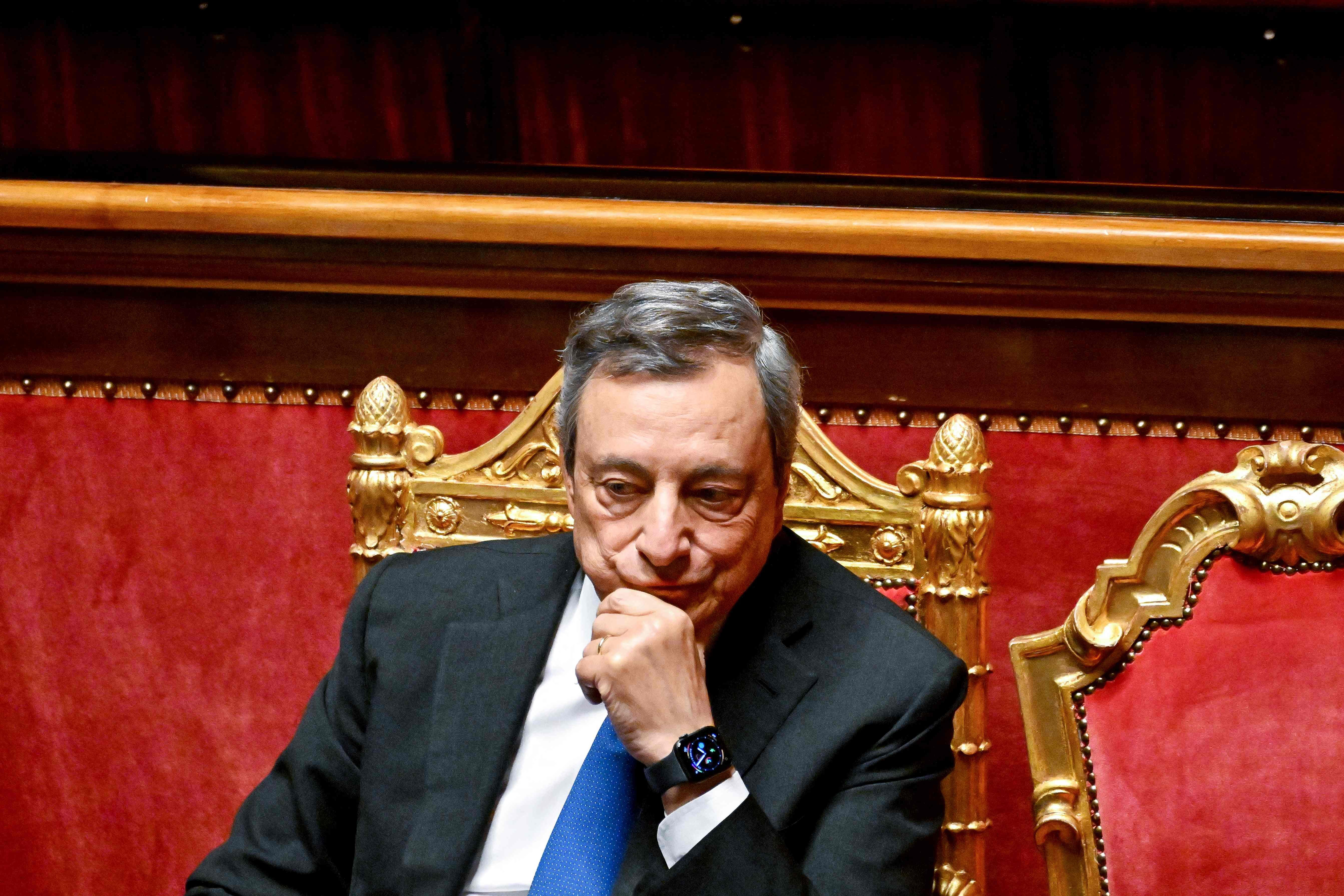 Italian Premier Mario Draghi resigns after key coalition allies boycott confidence vote
