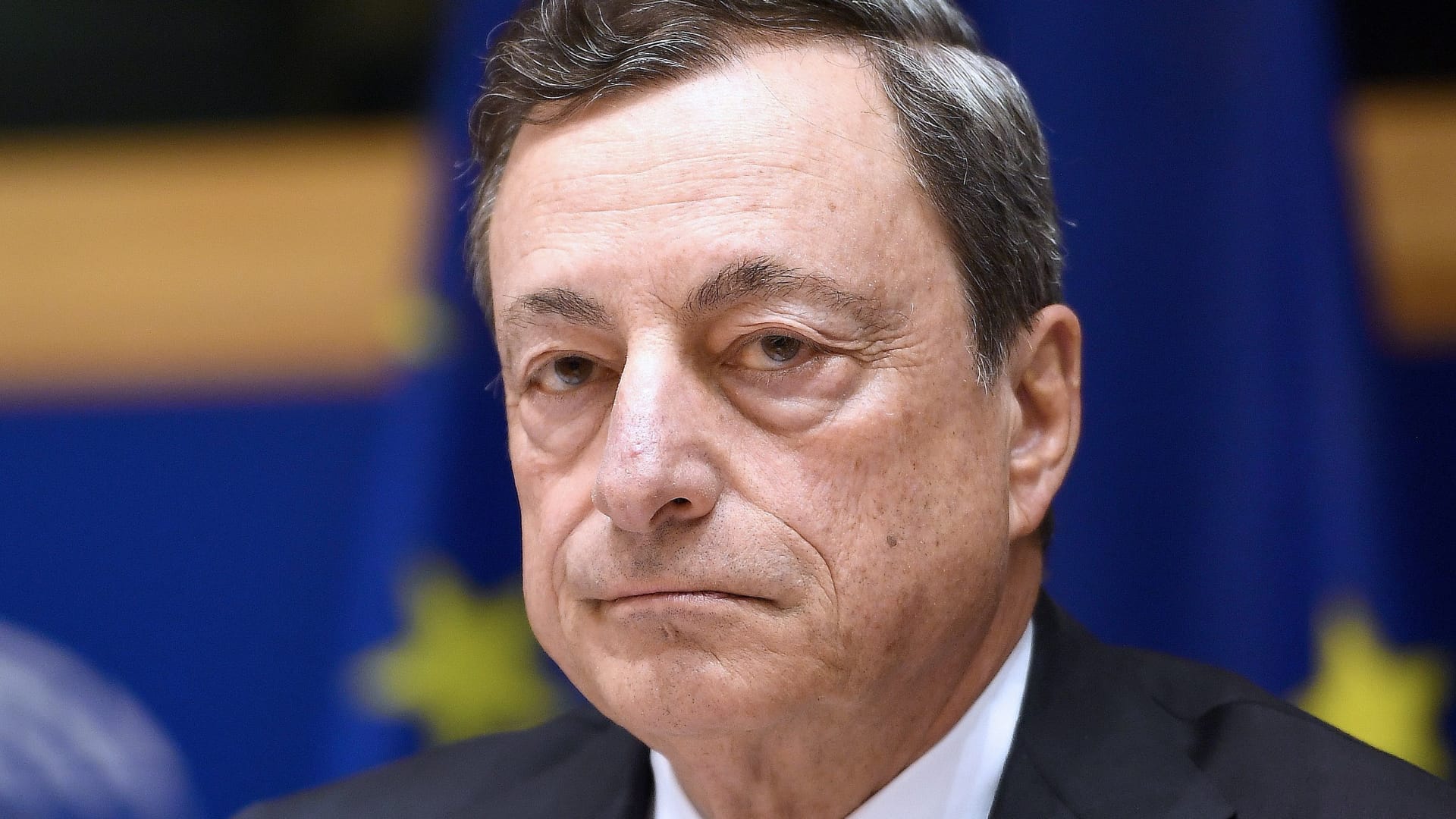 European Central Bank President Mario Draghi speaks in Frankfurt