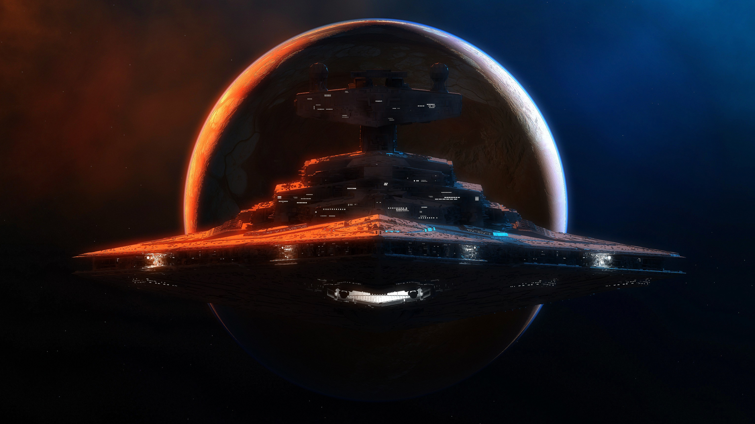 Download Star destroyer, star wars, video game, planet and spacecraft wallpaper, 2560x Dual Wide, Widescreen 16: Widescreen