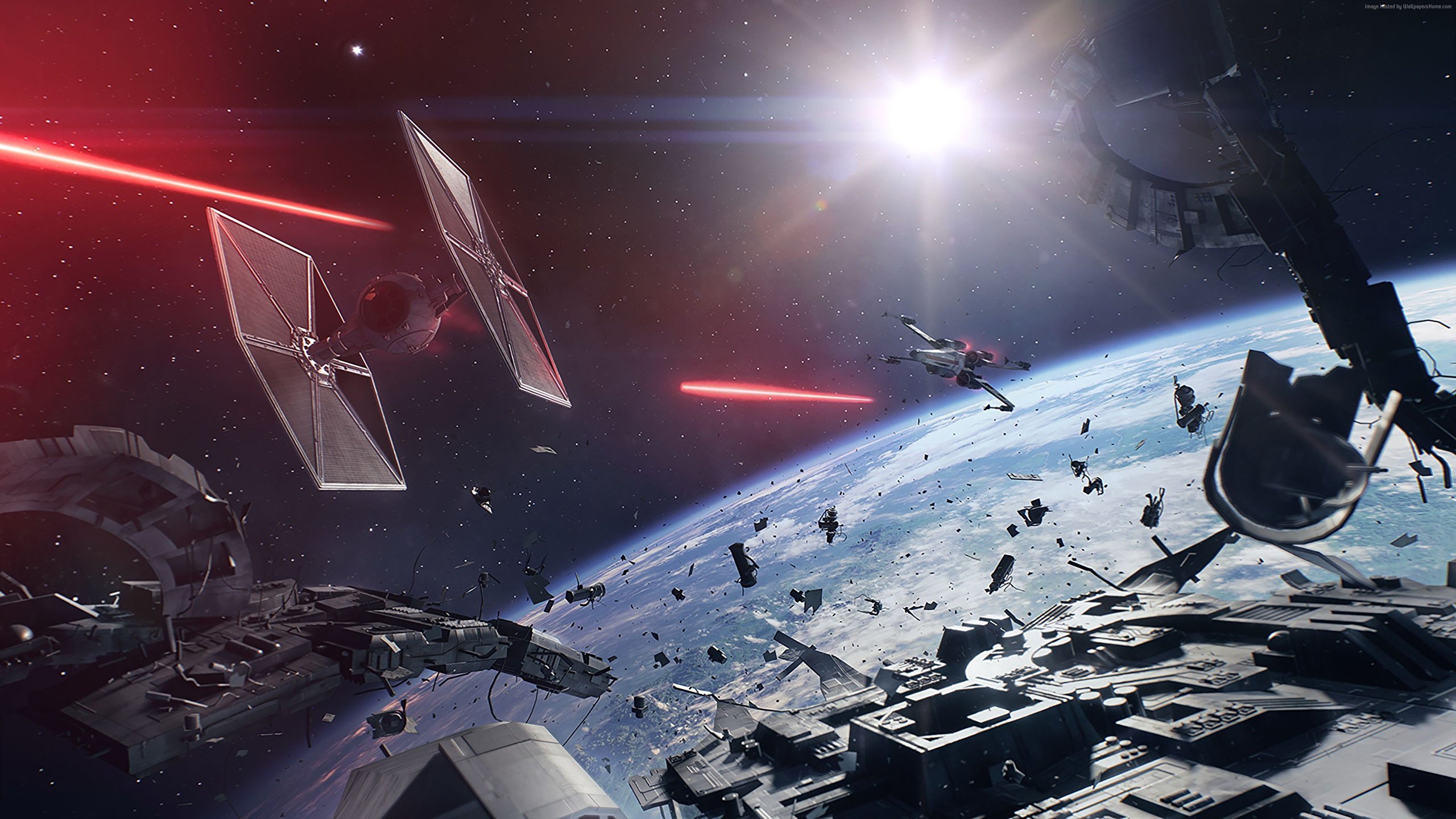 Desktop Wallpaper Star Wars: Battlefront II 2017 Starship 2560x1440