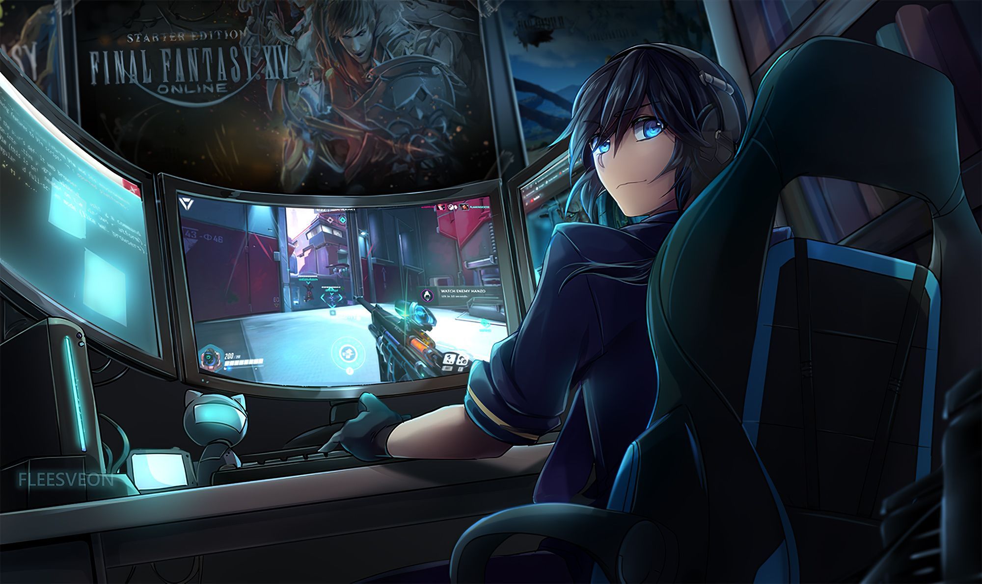 Anime Playing Games Wallpaper Free Anime Playing Games Background