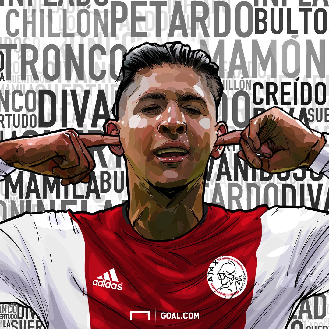 GOAL you've ever spit the hate at Edson Alvarez, he wants you to know he isn't listening #ElTriEng First goal for Ajax on Wednesday and the future is looking