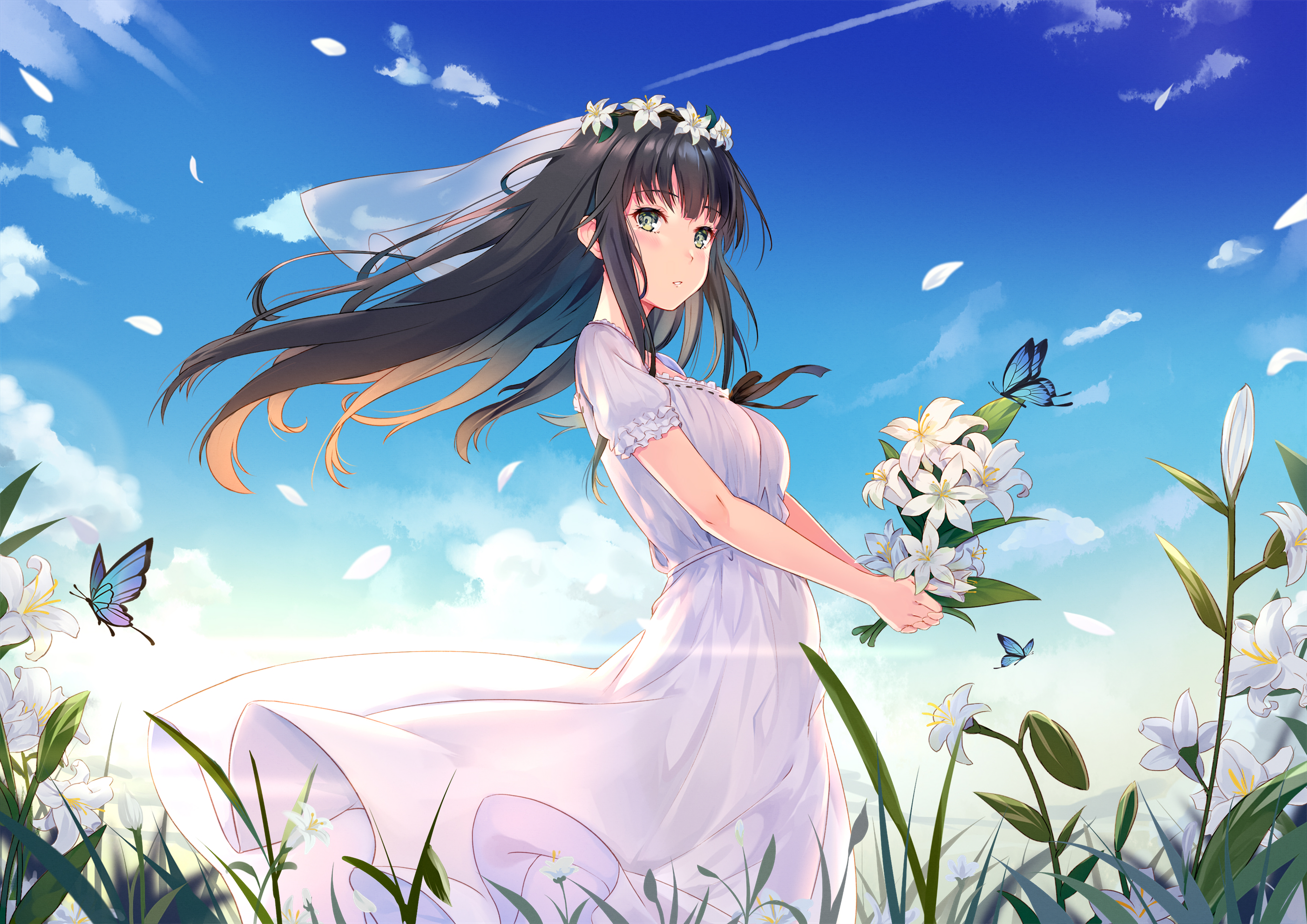 Anime Flowers HD Wallpaper and Background