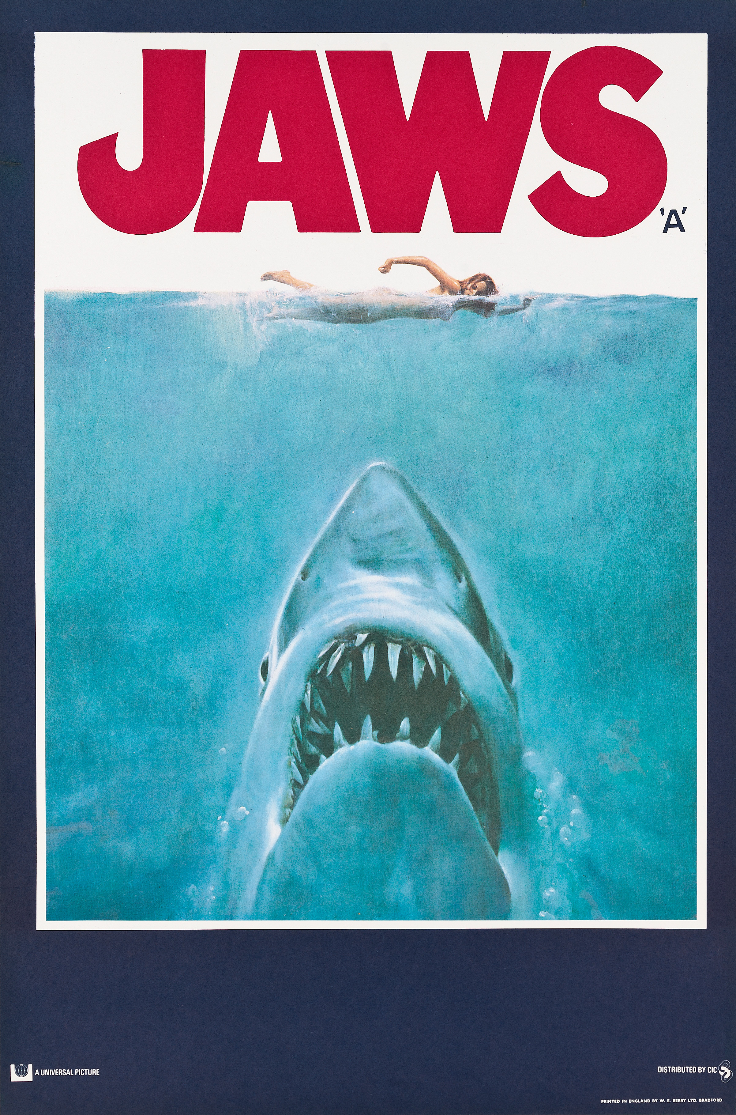 JAWS, MICK MCGINTY, Directed by: Steven Spielberg, Starring: Roy Scheider, Robert Shaw, Richard Dreyfuss
