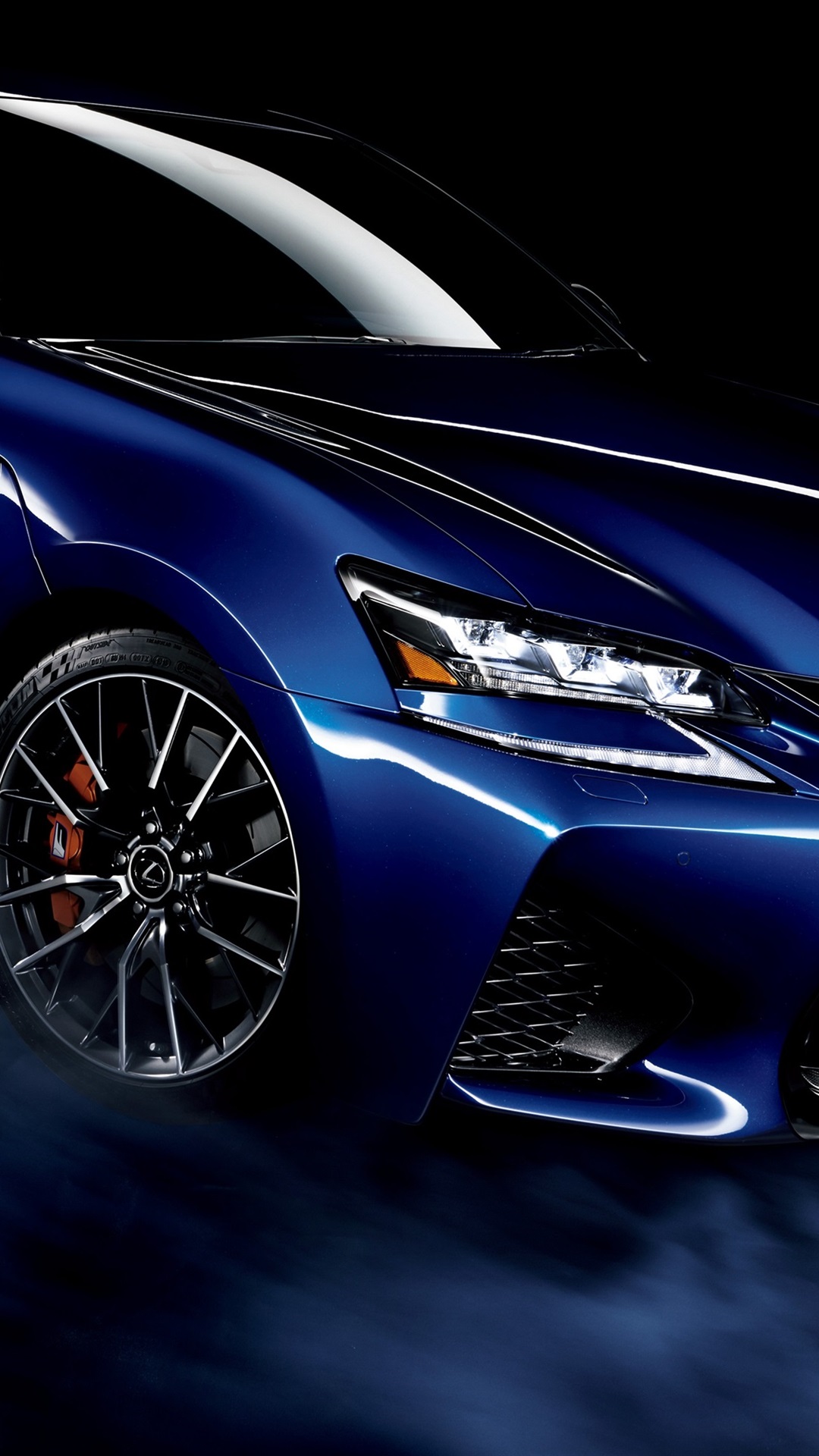 Lexus GS F Blue Car, Smoke, Black Background 1080x1920 IPhone 8 7 6 6S Plus Wallpaper, Background, Picture, Image