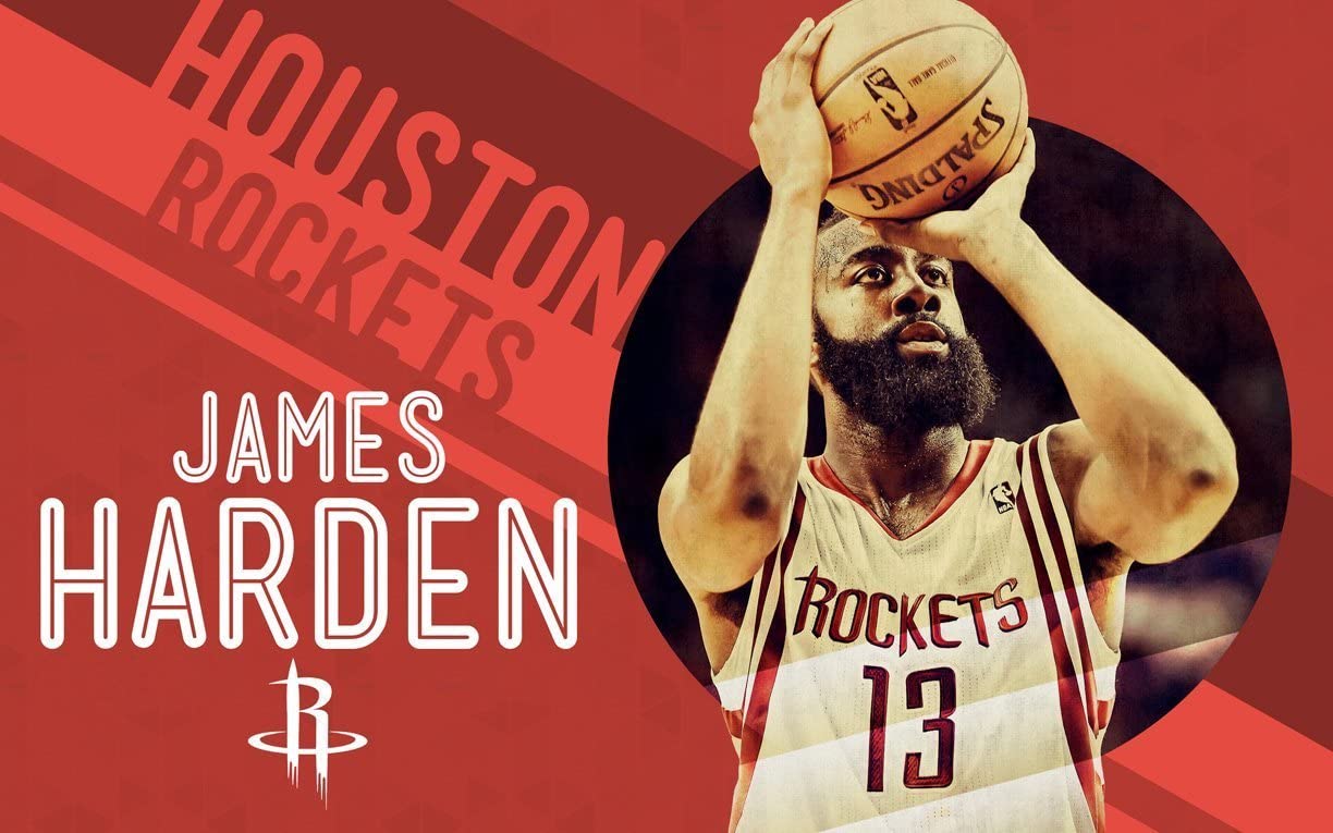 James Harden Houston Rockets Basketball Limited Print Photo Poster 24x36, Sports & Outdoors