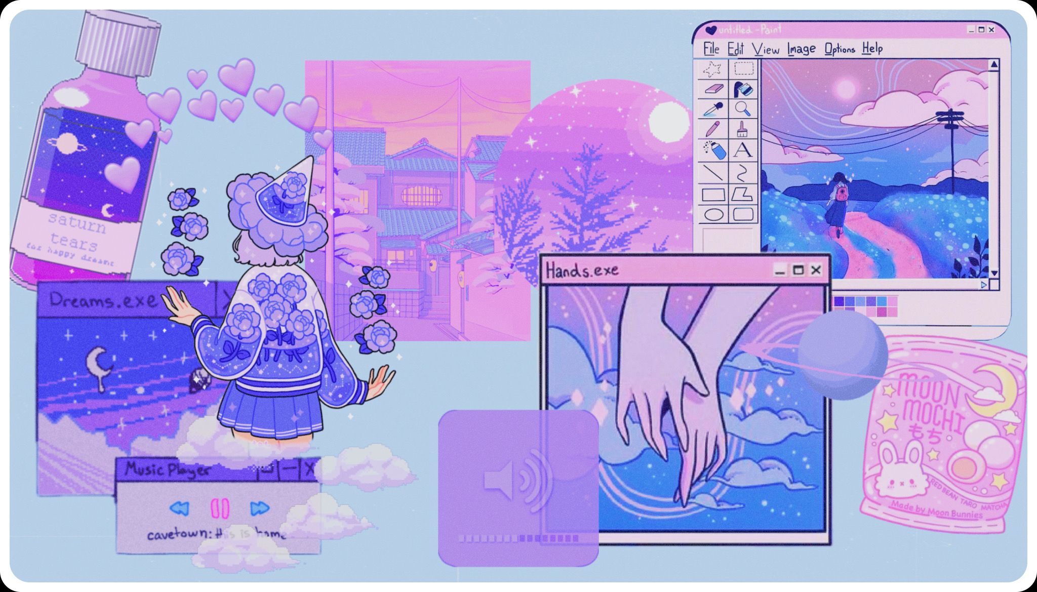 Purple anime city Wallpaper Download | MobCup