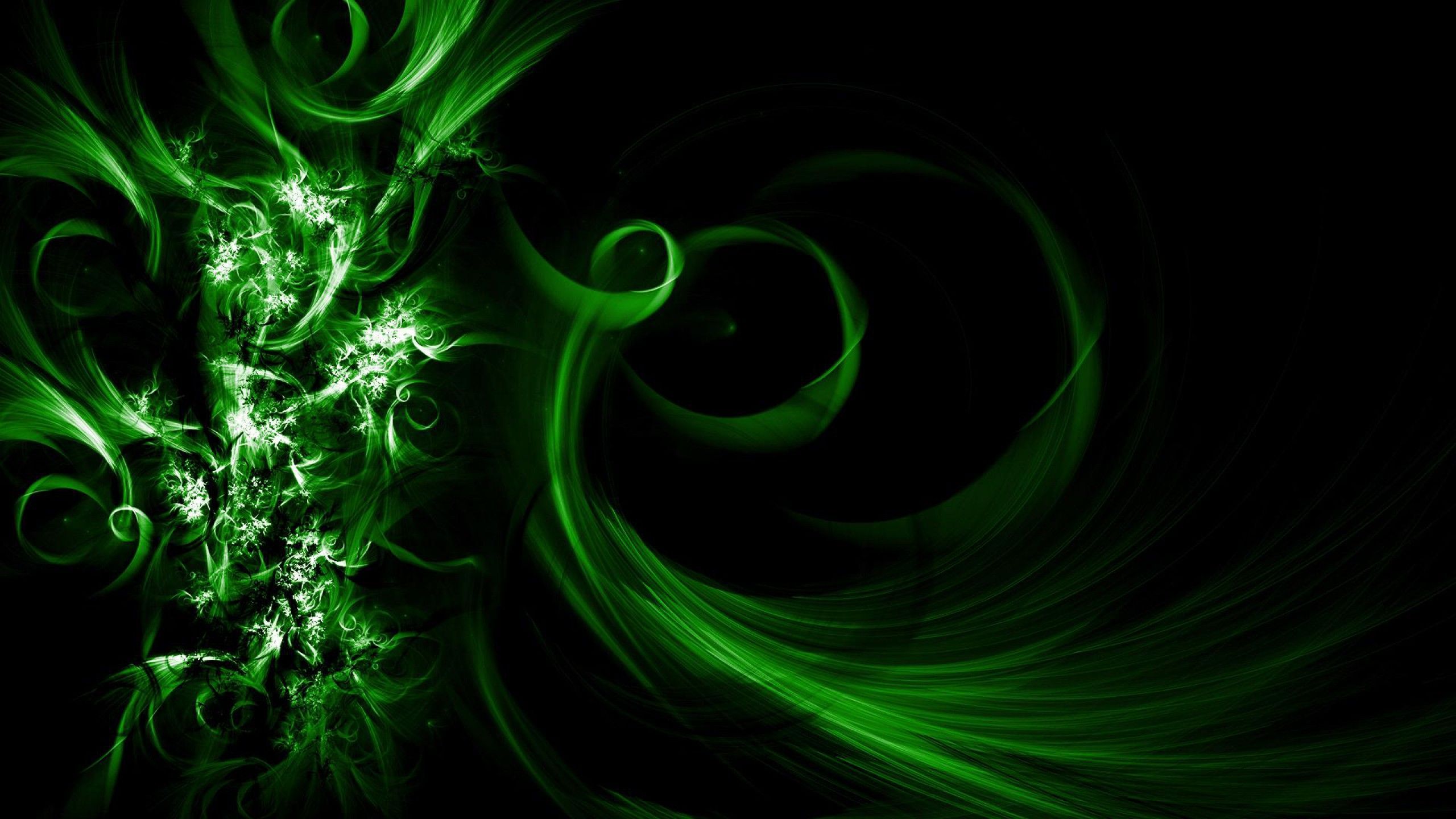 Cool Abstract Wallpaper with an Image of Dark Green Waves. HD