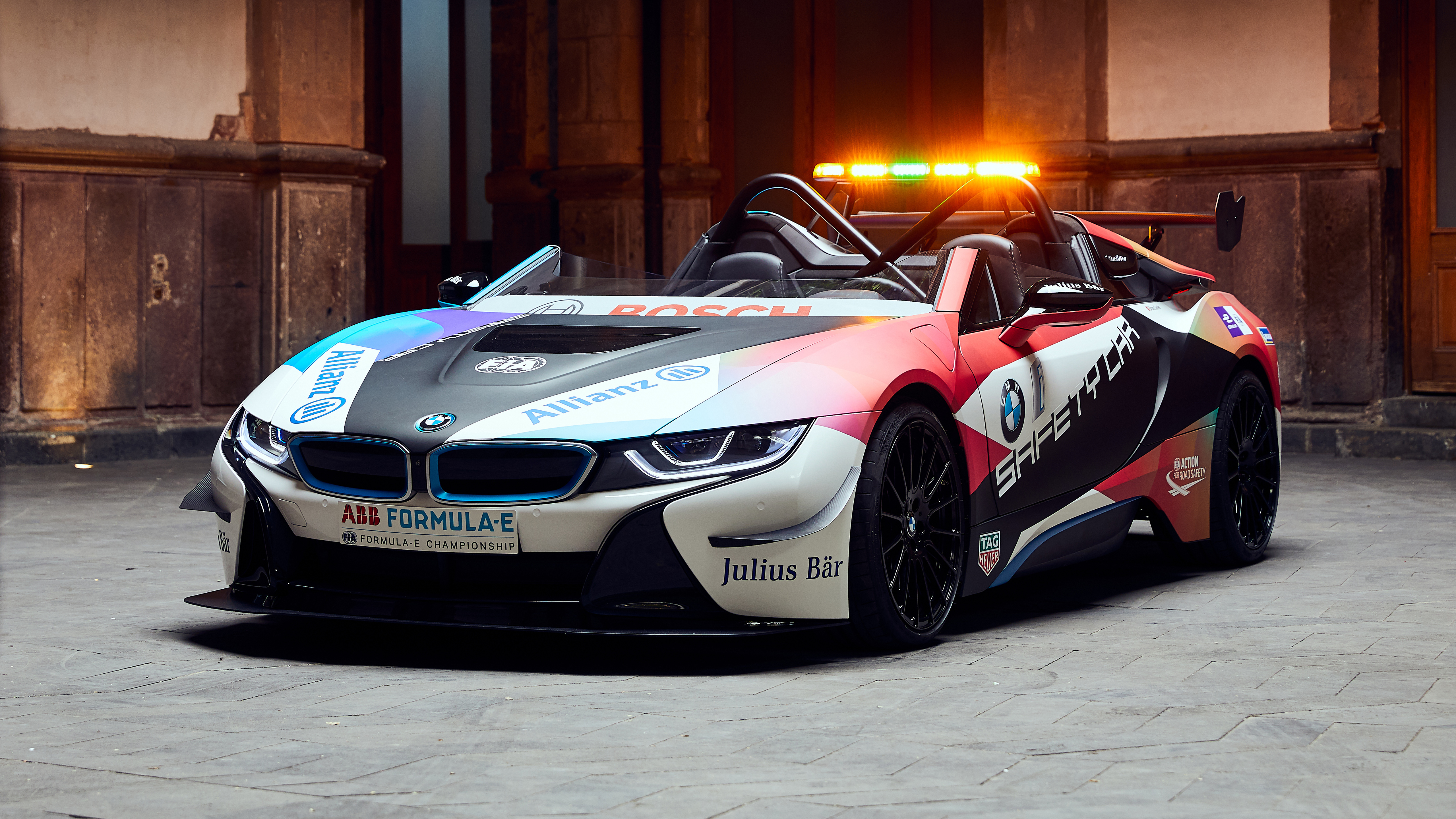 BMW i8 Roadster Formula E Safety Car 5K Wallpaper. HD Car Wallpaper