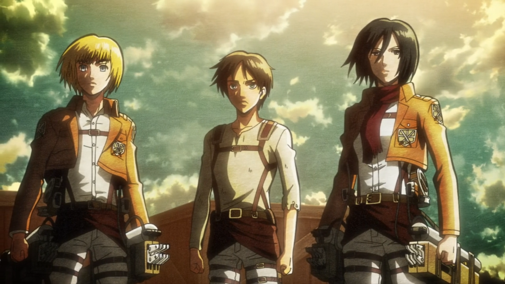 Eren Jaeger, Mikasa Ackerman, Armin Arlert