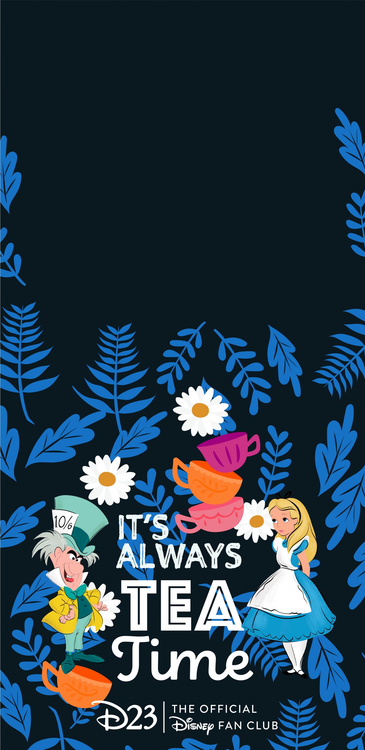 Alice in Wonderland Wallpaper's Always Tea Time