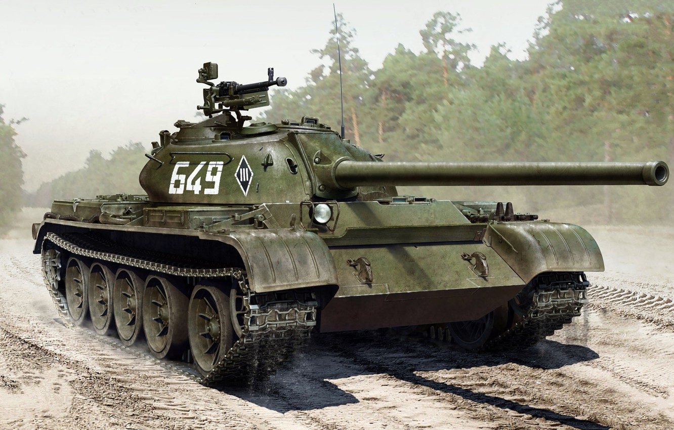 Wallpaper Figure, Main Battle Tank, Soviet Medium Tank, T 55 Image For Desktop, Section оружие