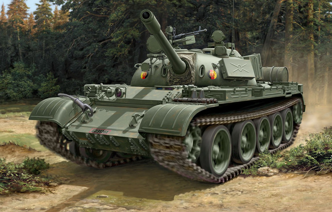 Wallpaper Figure, GDR, Soviet Medium Tank, T 55 Image For Desktop, Section оружие