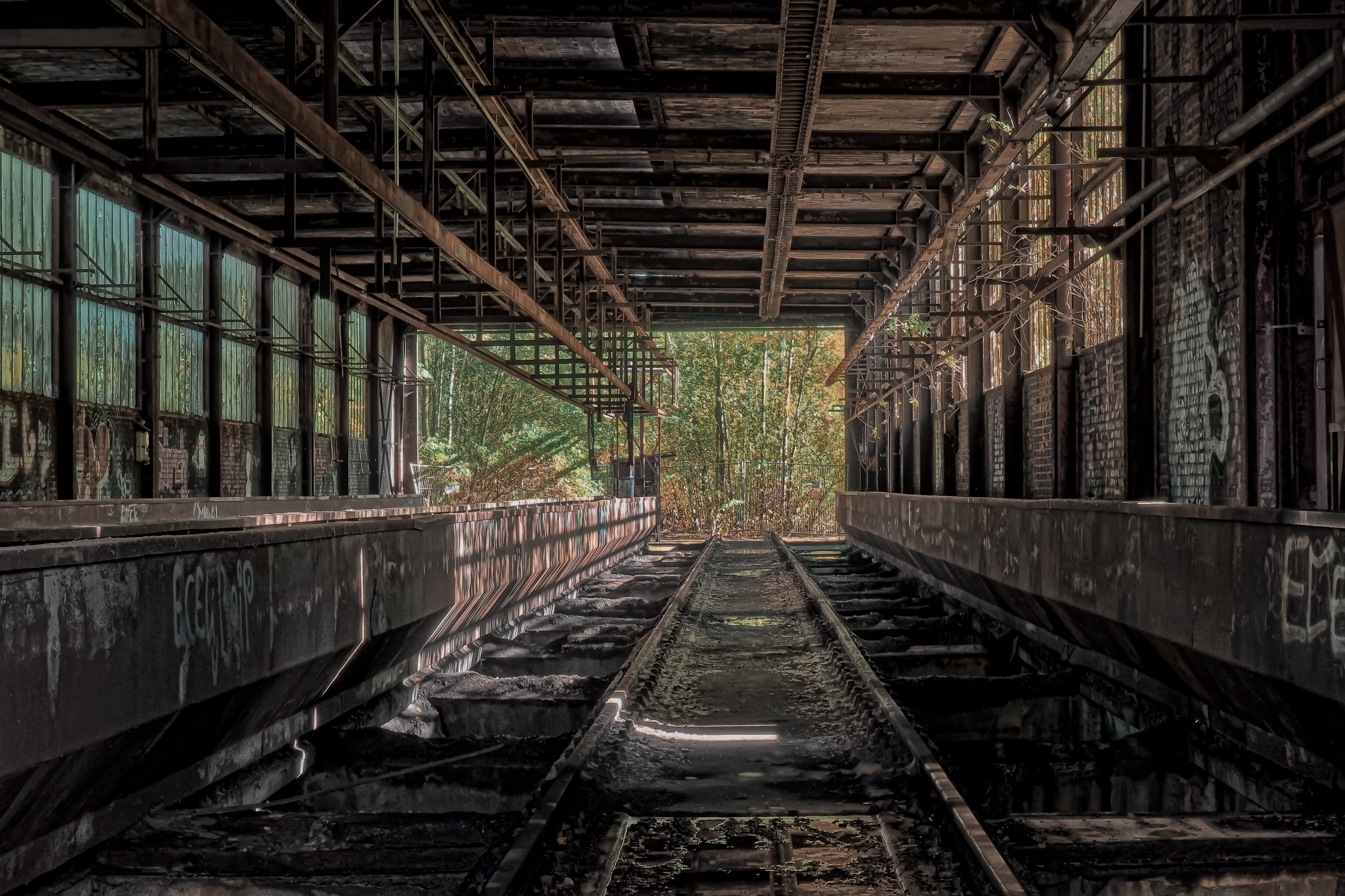 HD wallpaper: abandoned train station, lost places, pforphoto, old factory