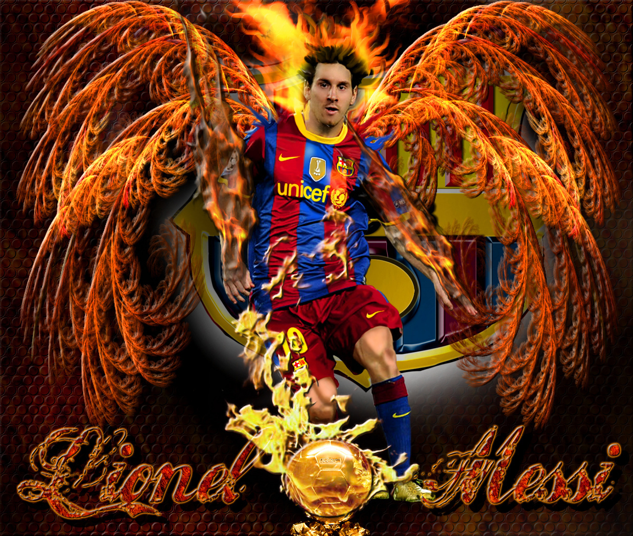 Lionel Messi FC Barcelona Wallpaper Andres Messi Fan Art