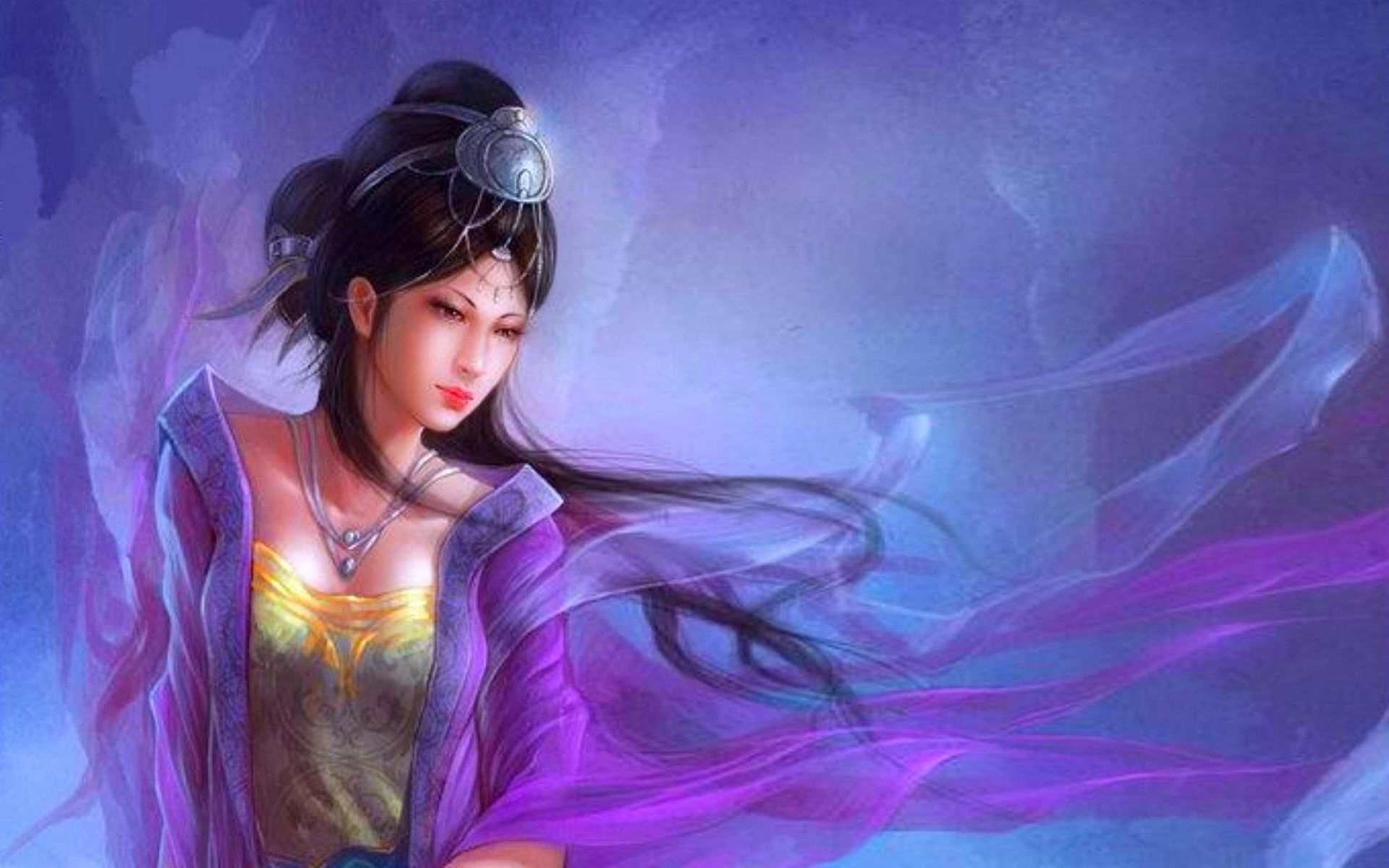 Japanese Fantasy Girl Hd Desktop Wallpaper