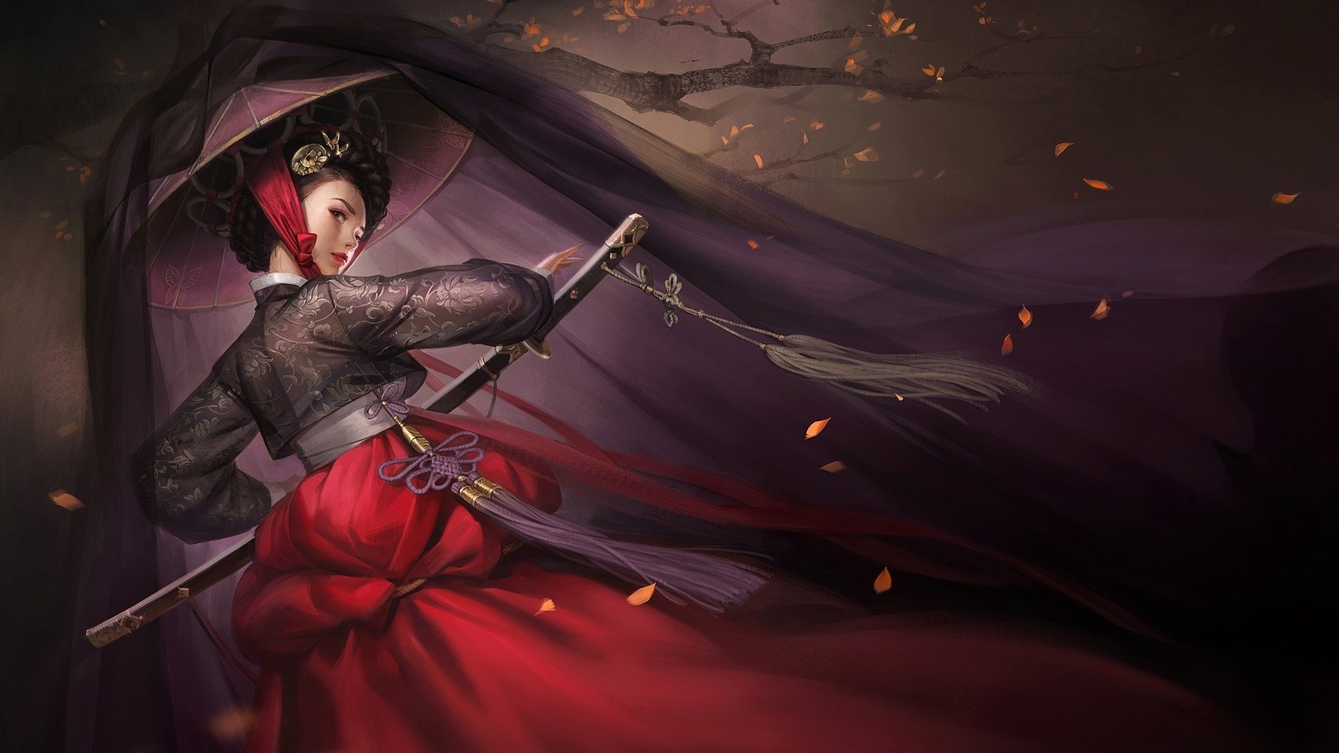 Fantasy Geisha HD Wallpaper