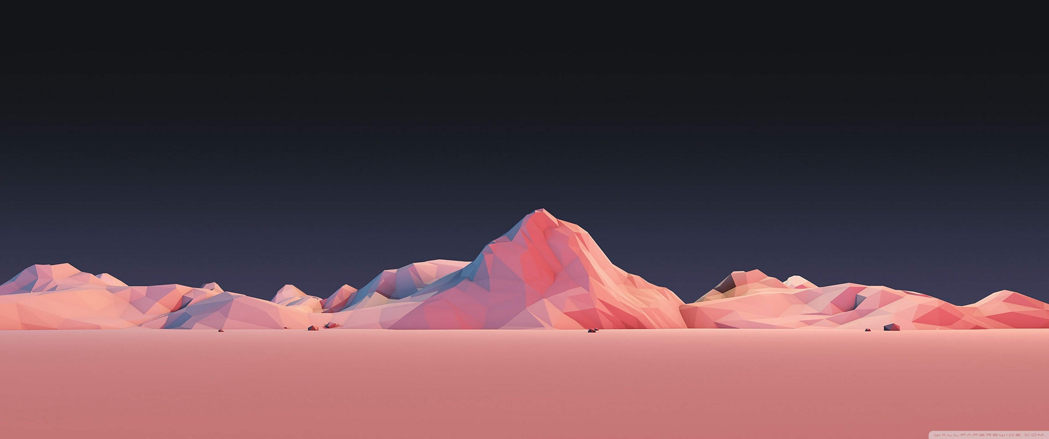 Low Poly Simple Mountain Landscape Ultra HD Desktop Background Wallpaper for: Widescreen & UltraWide Desktop & Laptop, Multi Display, Dual & Triple Monitor, Tablet