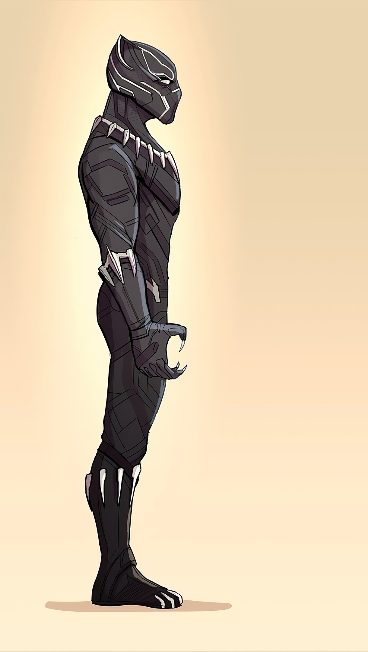 Minimalist Illustration of Black Panther Wallpaper 4k Ultra HD