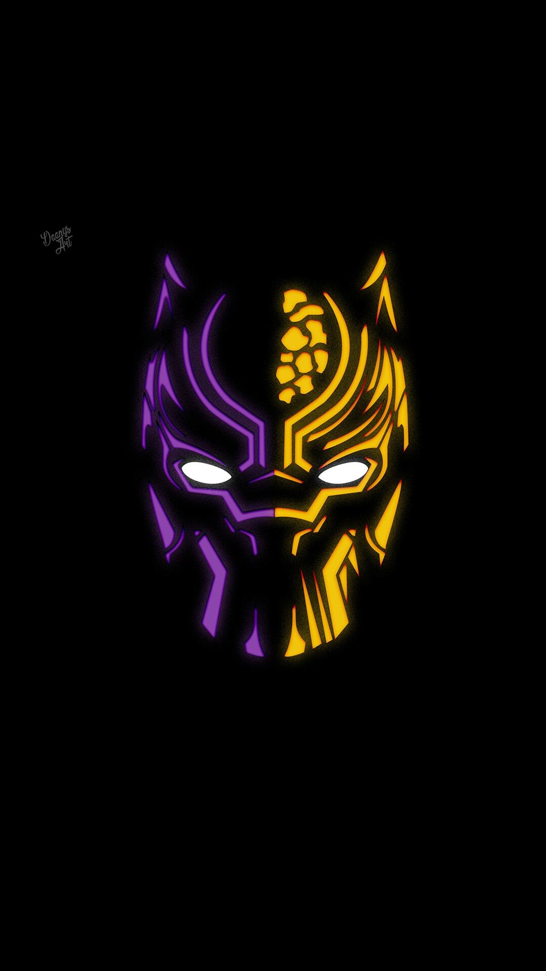 Black Panther Minimal Neon IPhone Wallpaper Wallpaper, iPhone Wallpaper