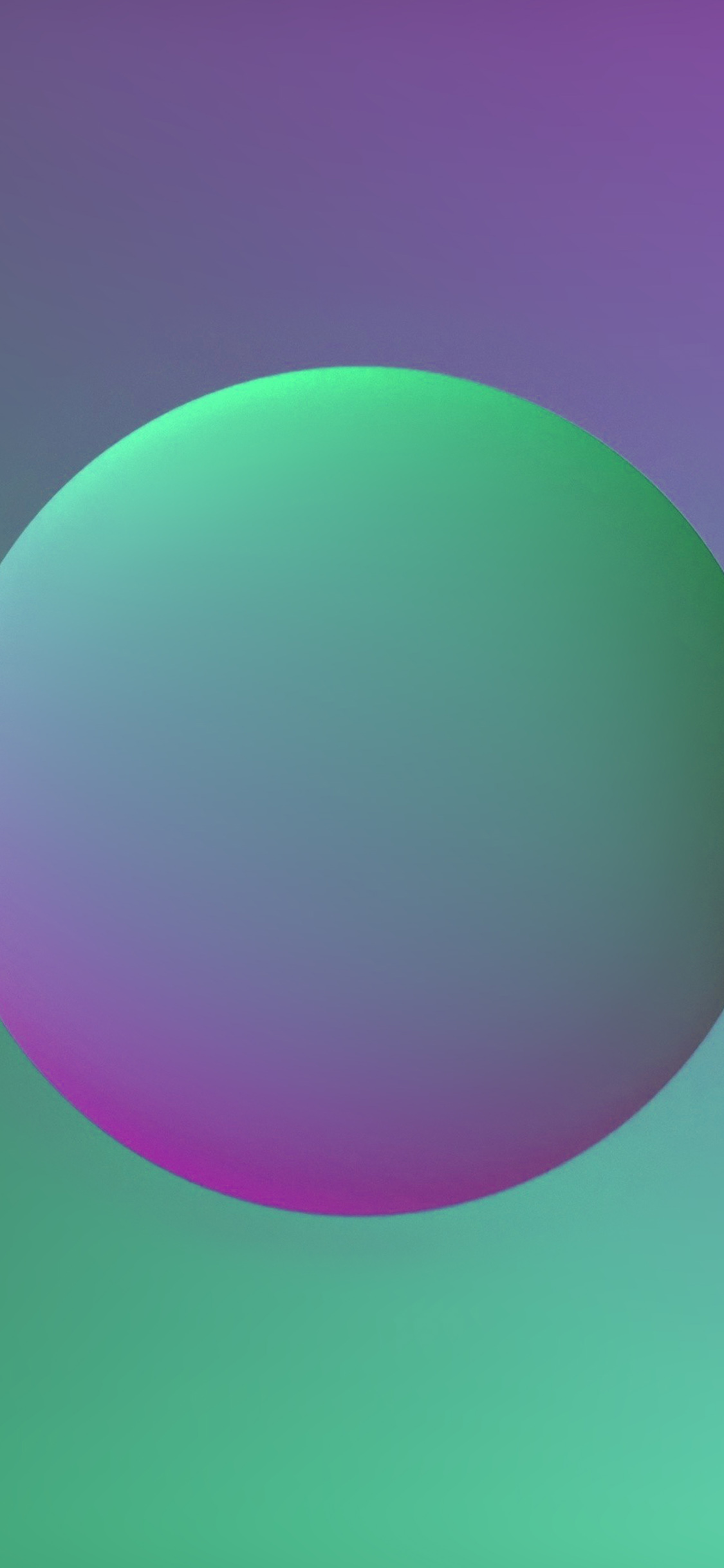 iPhone X wallpaper. minimal ball gradation purple green illustration art