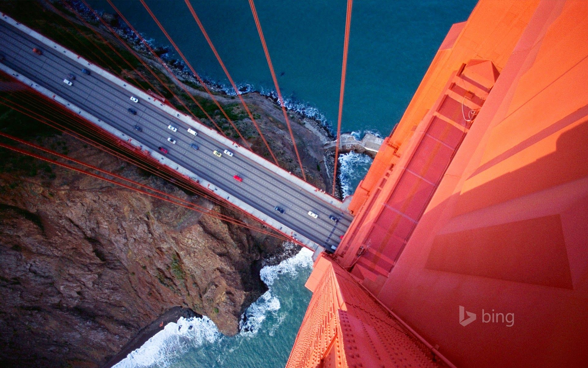 1920x1200, 50 New Bing Wallpaper, Bing Wallpaper Gate Bridge Looking Down